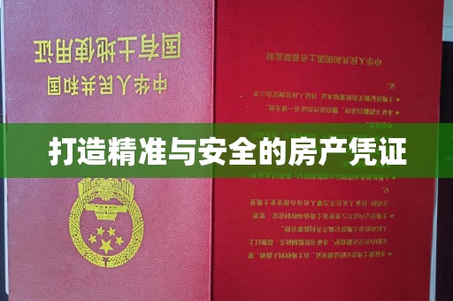 阳原打造精准与安全的房产凭证